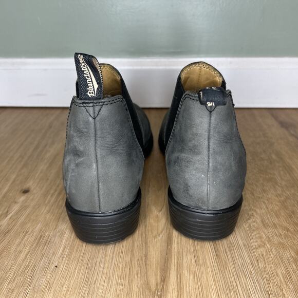 Blundstone Womens US 6.5 Boot UK 3.5 BL 1971 Ankle Chelsea Low Heel Rustic Black - Picture 5 of 8